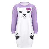 Kids Children KPop Demon Hunters (2025) Mira Purple Sleeve Sleepwear Outfits Cosplay Costume